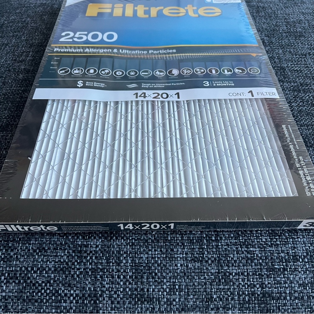 NWT 3M 2500 Series Filtrete 1" Filter MPR 2500 MERV 14, 4-pack - Picture 2 of 5